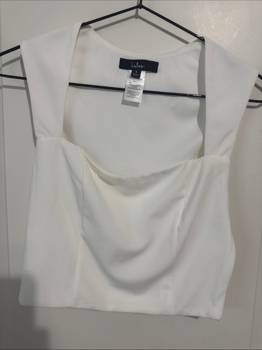 Lulu's White High-Waist Wide-Leg Trousers - Picture 5 of 5